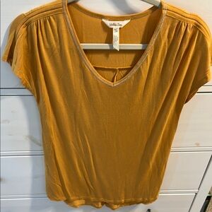 Matilda Jane Gold Fitted Cap Sleeve Tee